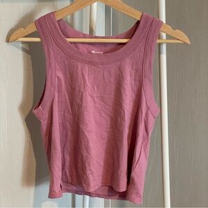 Madewell Light Mauve Cropped Tank Top